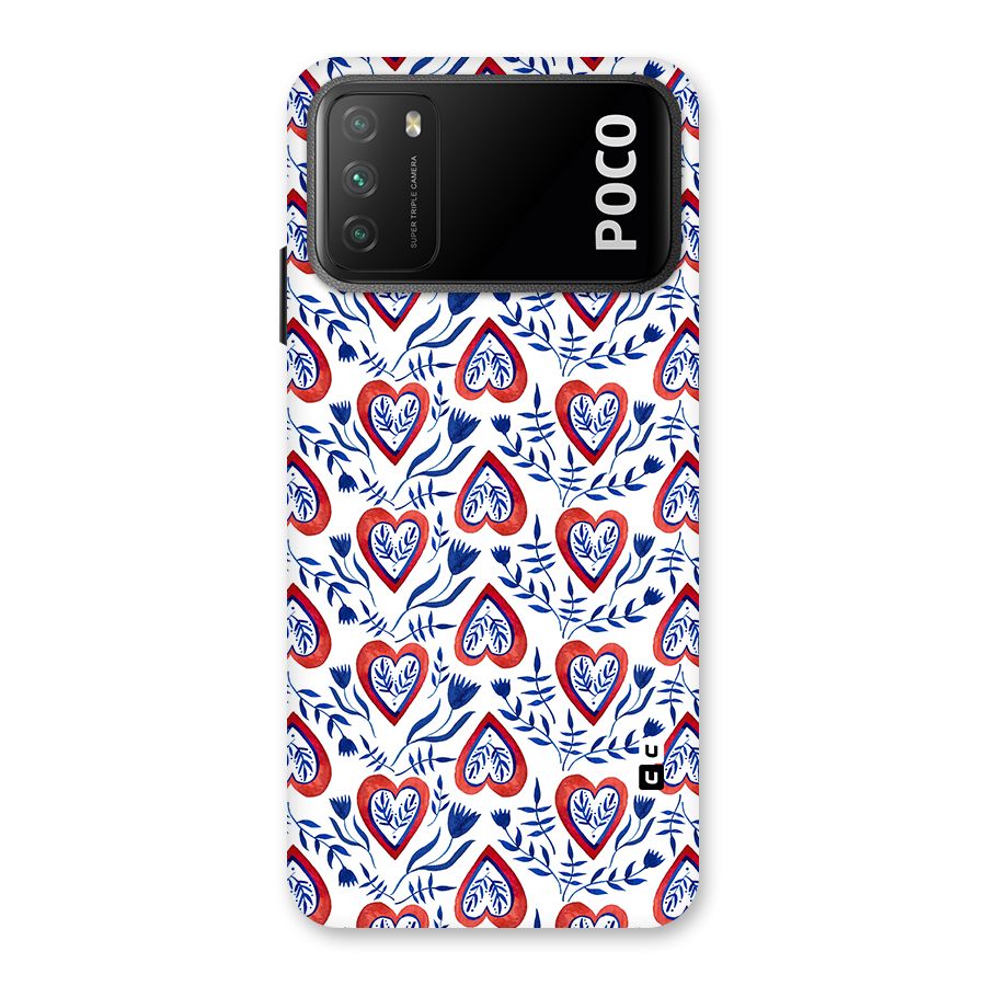Wrapping Hearts Pattern Back Case for Poco M3