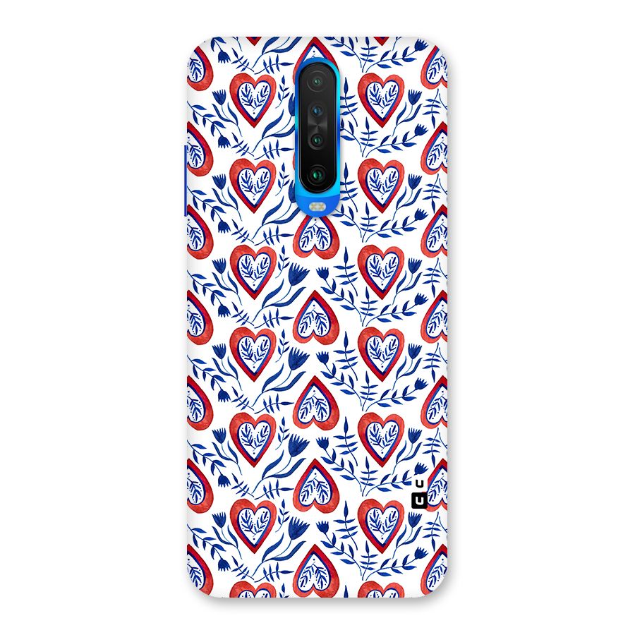 Wrapping Hearts Pattern Back Case for Poco X2