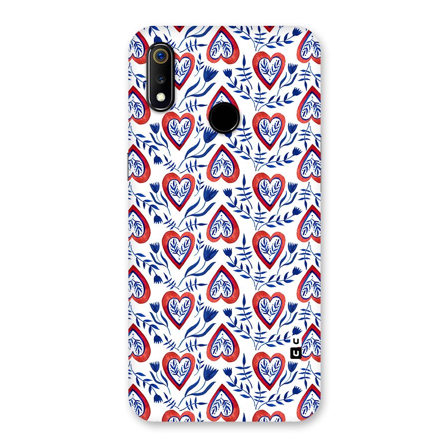Wrapping Hearts Pattern Back Case for Realme 3