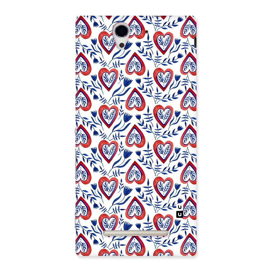 Wrapping Hearts Pattern Back Case for Sony Xperia C3
