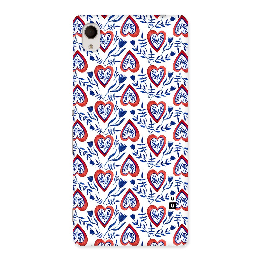 Wrapping Hearts Pattern Back Case for Sony Xperia M4
