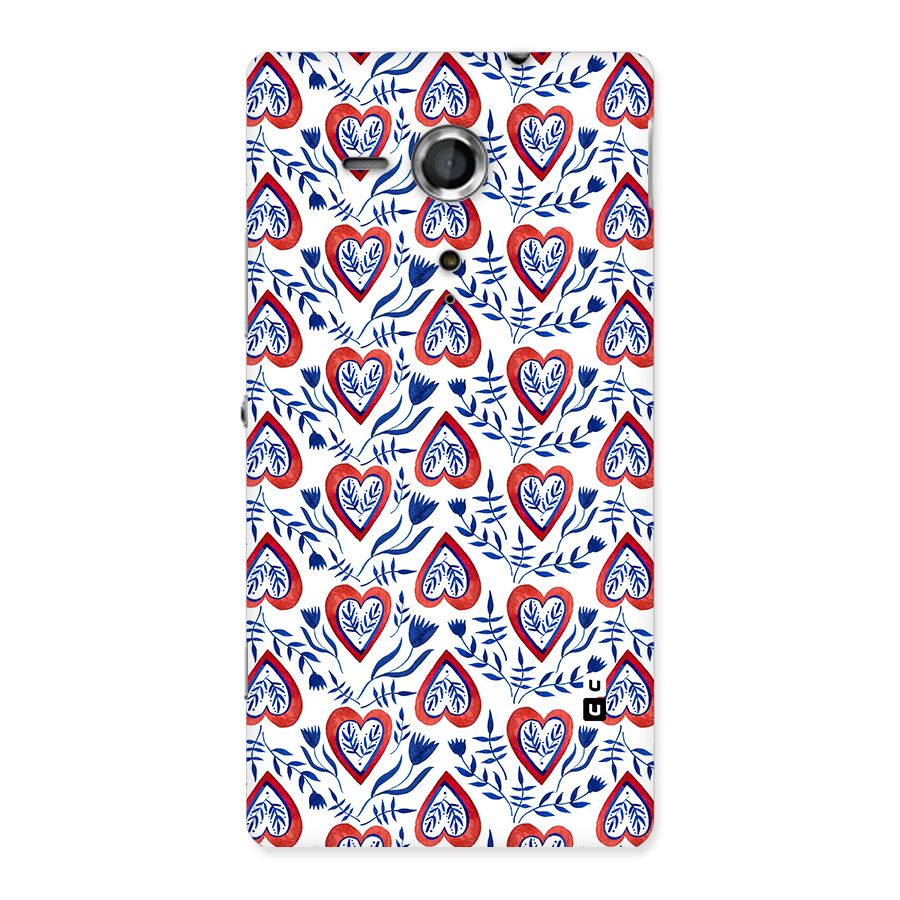 Wrapping Hearts Pattern Back Case for Sony Xperia SP