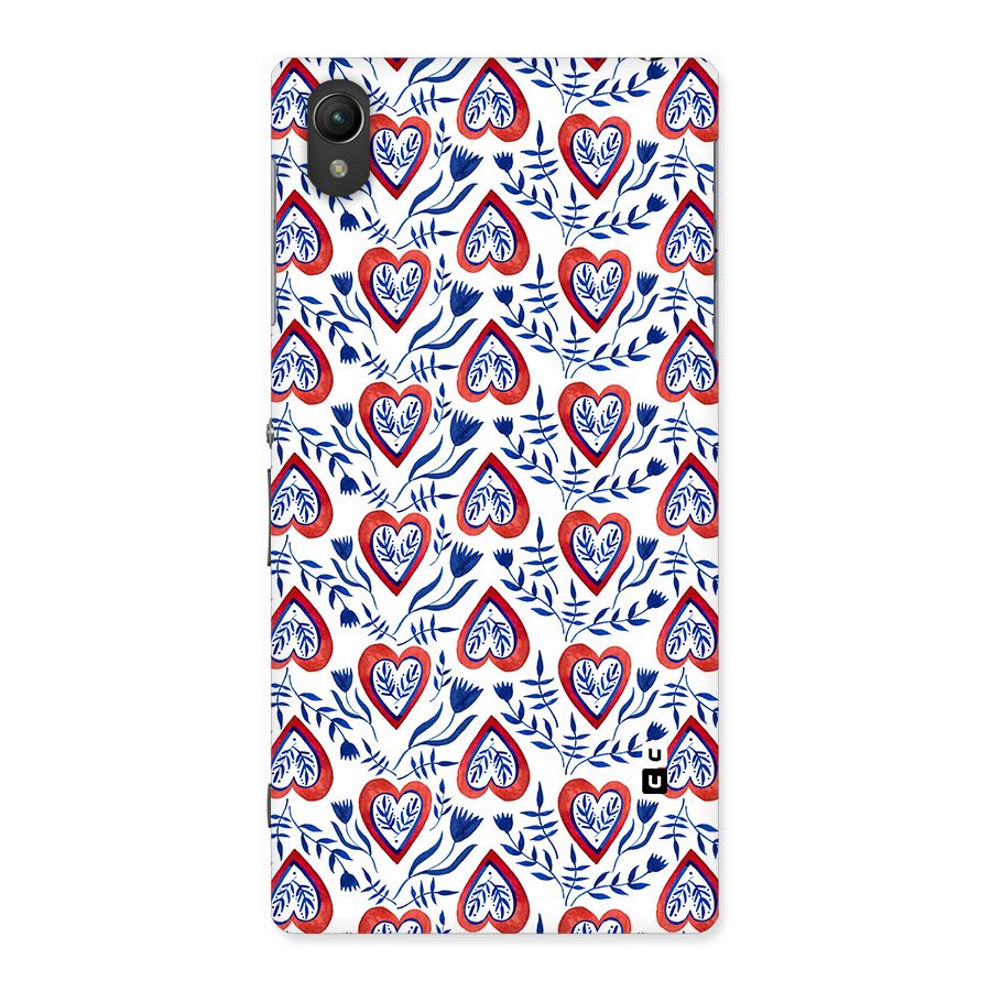 Wrapping Hearts Pattern Back Case for Sony Xperia Z1