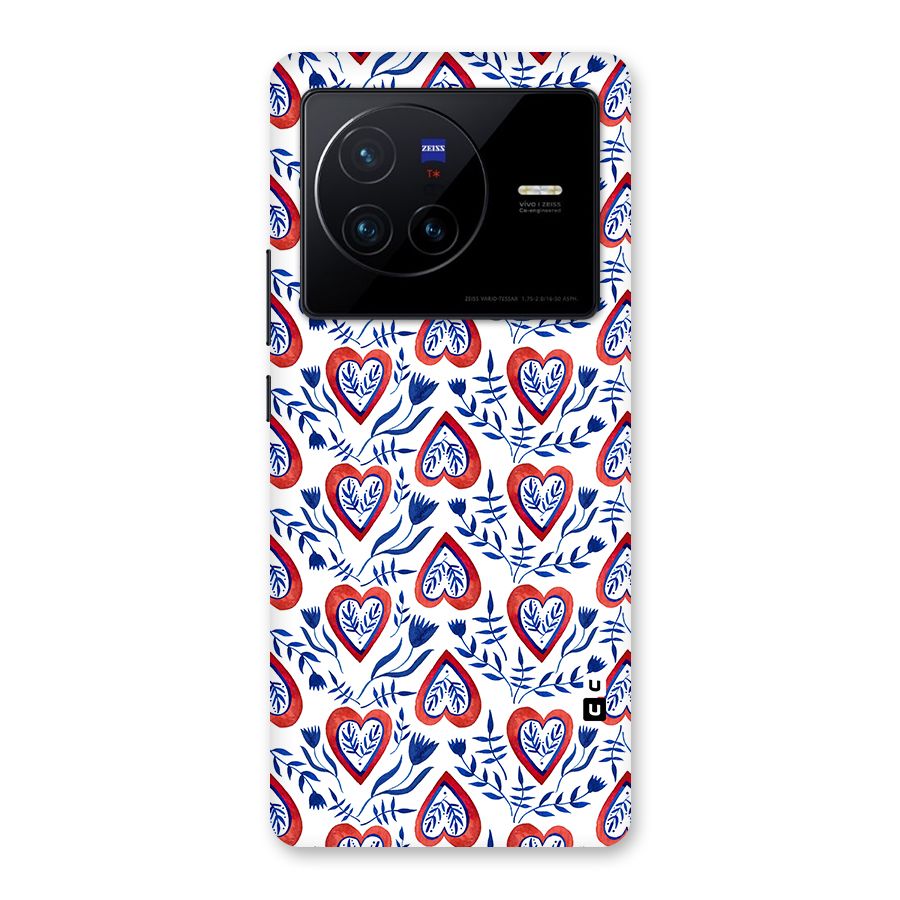 Wrapping Hearts Pattern Back Case for Vivo X80