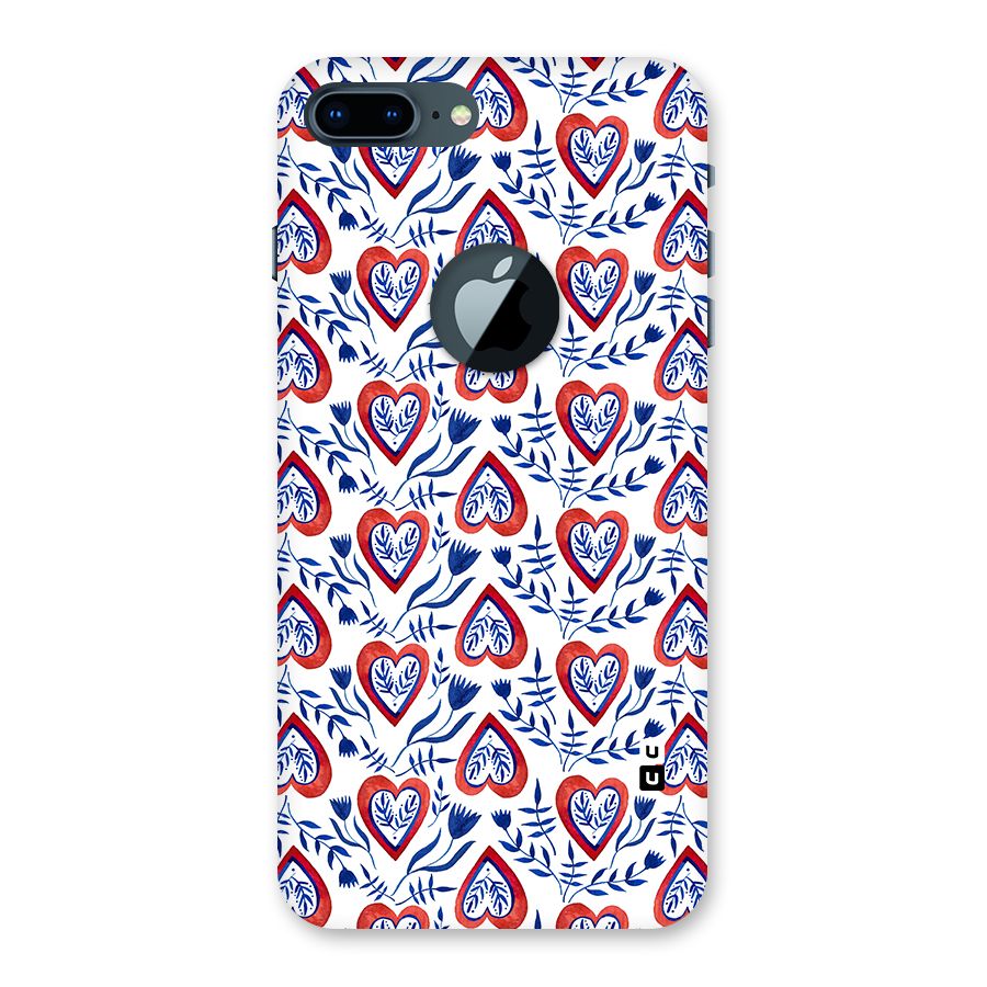 Wrapping Hearts Pattern Back Case for iPhone 7 Plus Logo Cut