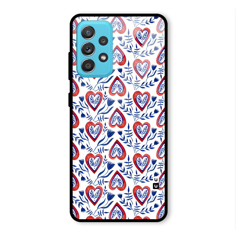 Wrapping Hearts Pattern Glass Back Case for Galaxy A52