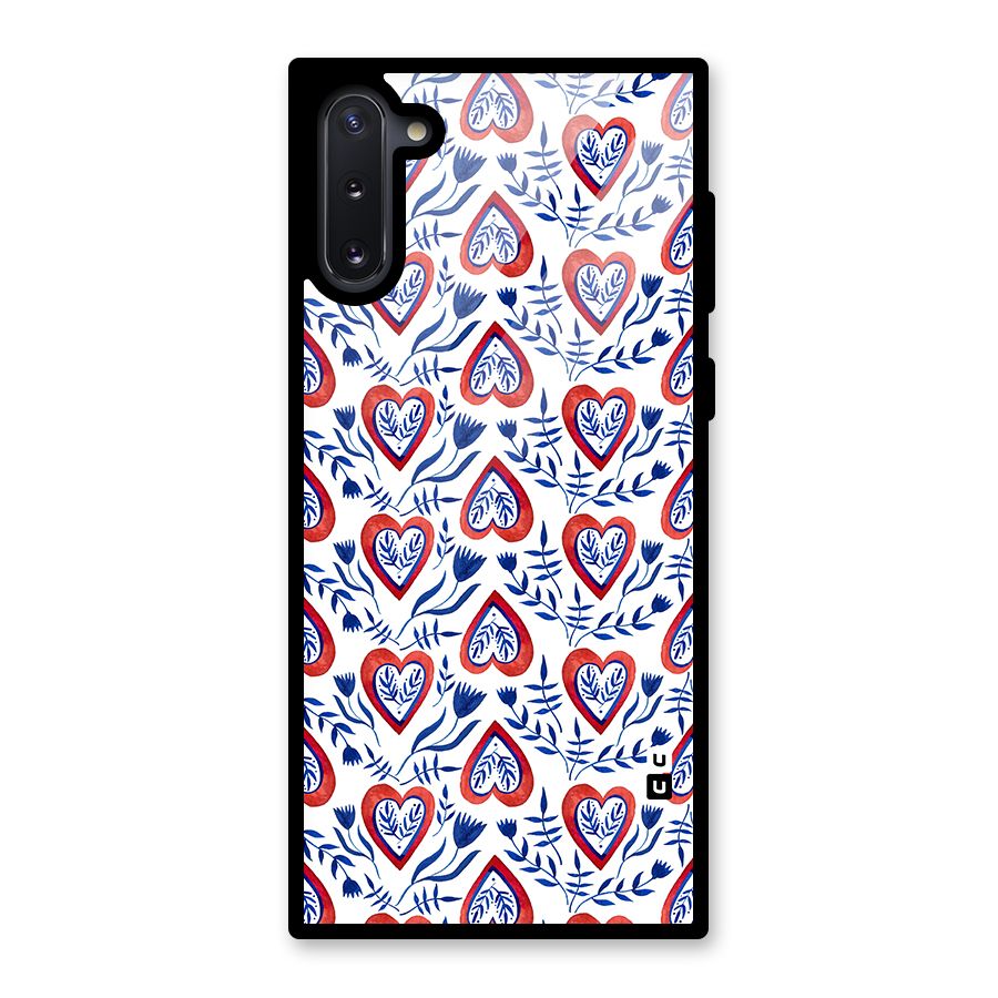 Wrapping Hearts Pattern Glass Back Case for Galaxy Note 10
