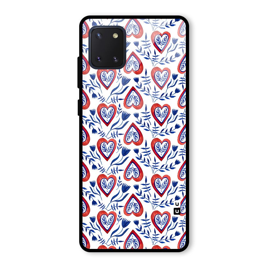 Wrapping Hearts Pattern Glass Back Case for Galaxy Note 10 Lite