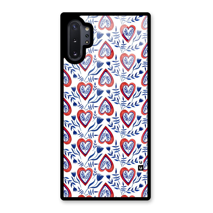 Wrapping Hearts Pattern Glass Back Case for Galaxy Note 10 Plus