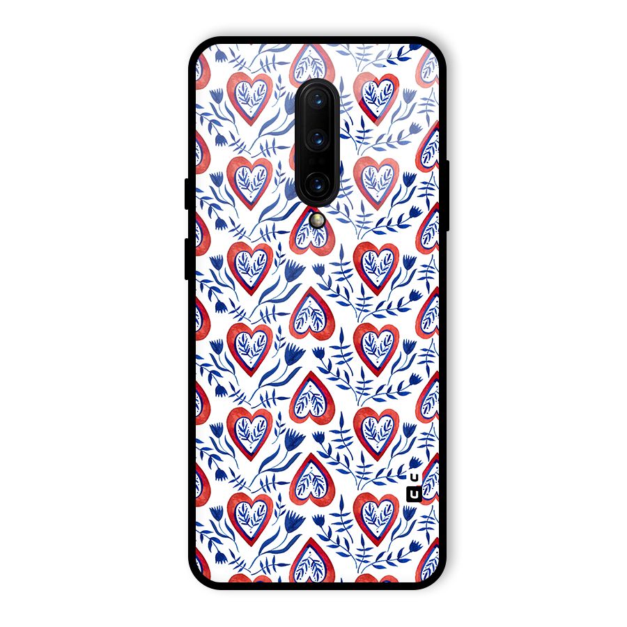 Wrapping Hearts Pattern Glass Back Case for OnePlus 7 Pro