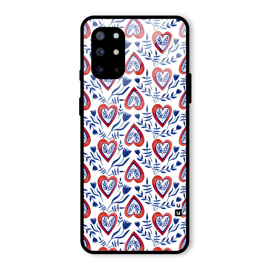 Wrapping Hearts Pattern Glass Back Case for OnePlus 8T