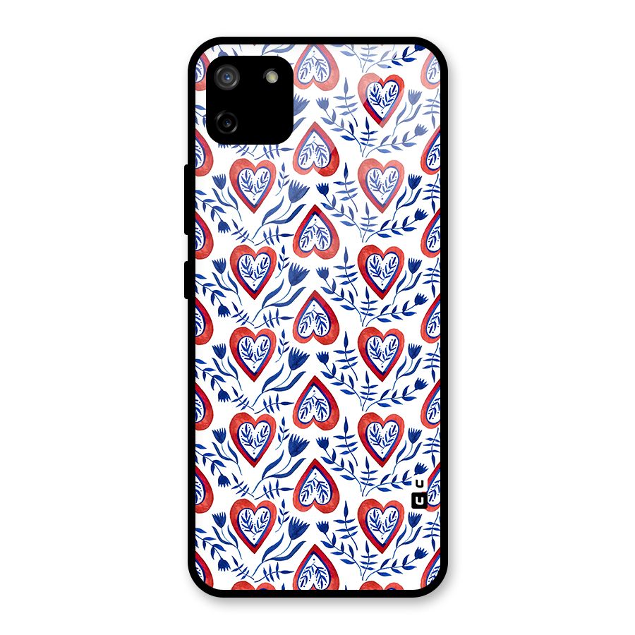 Wrapping Hearts Pattern Glass Back Case for Realme C11