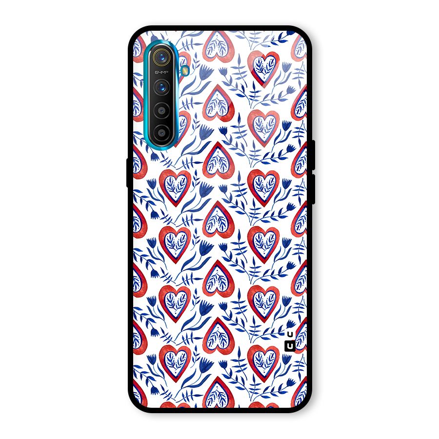 Wrapping Hearts Pattern Glass Back Case for Realme X2