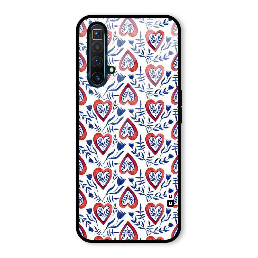Wrapping Hearts Pattern Glass Back Case for Realme X3 SuperZoom