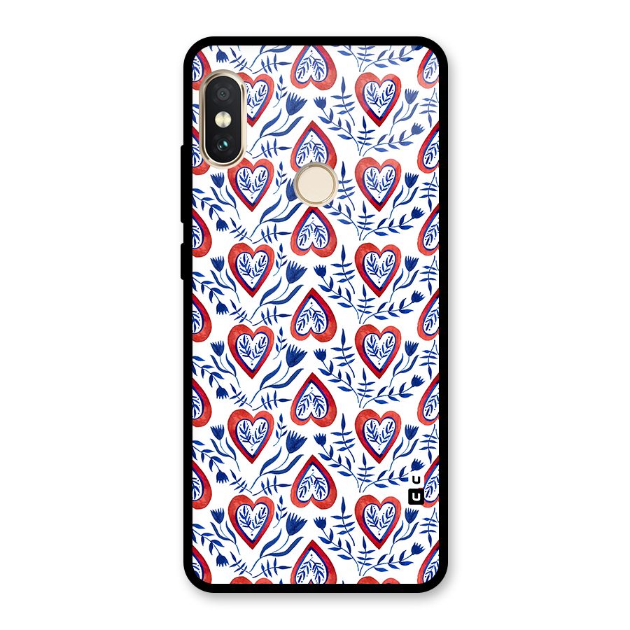 Wrapping Hearts Pattern Glass Back Case for Redmi Note 5 Pro