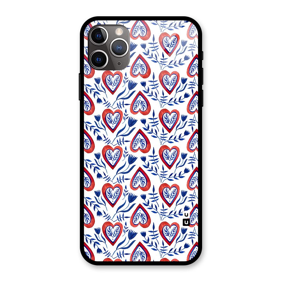 Wrapping Hearts Pattern Glass Back Case for iPhone 11 Pro Max