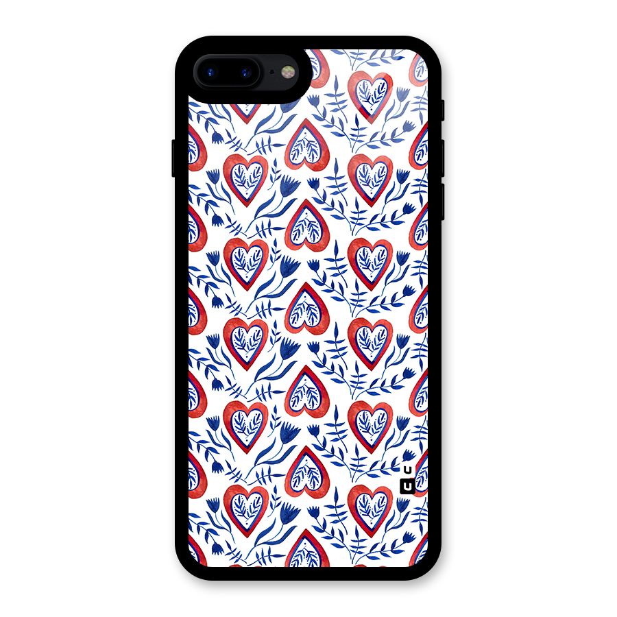 Wrapping Hearts Pattern Glass Back Case for iPhone 7 Plus