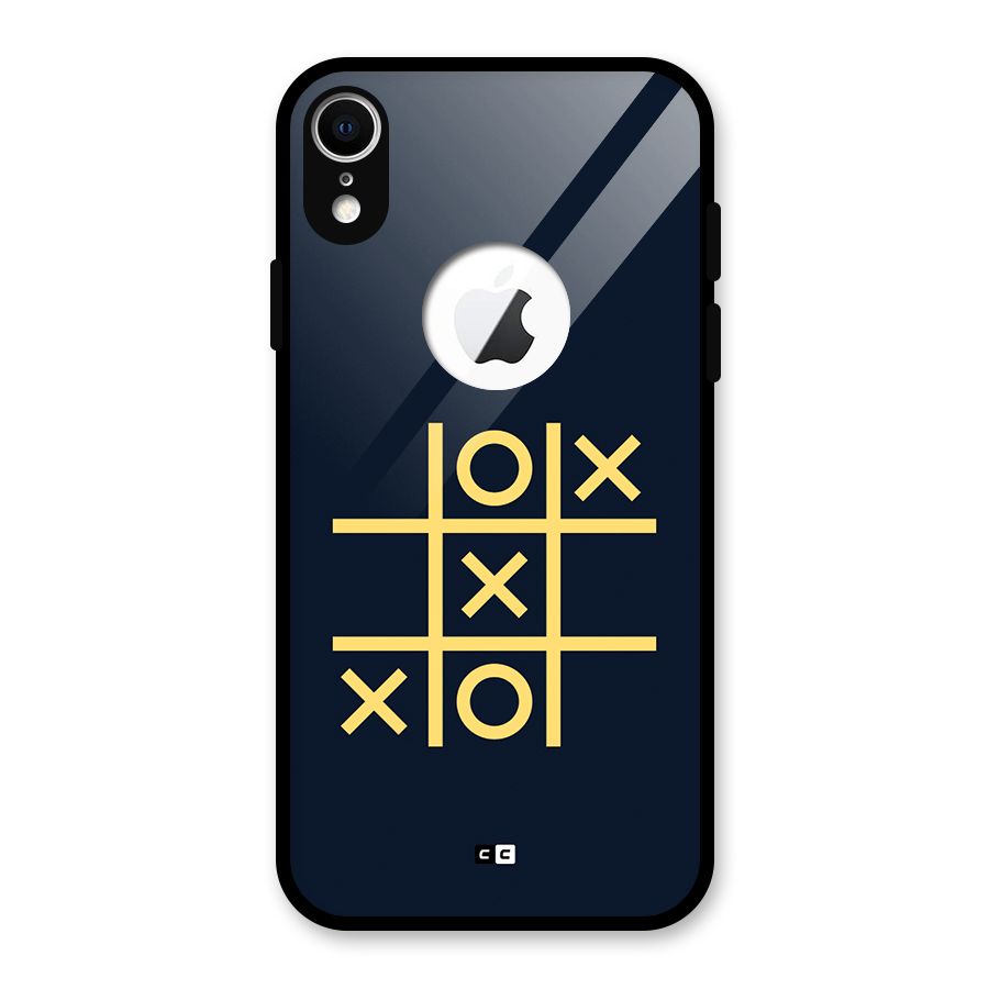 XOXO Winner Glass Back Case for iPhone XR Logo Cut