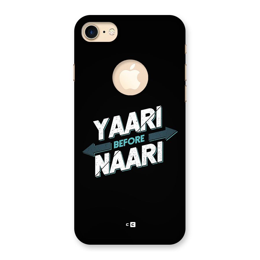 Yaari Naari Back Case for iPhone 7 Logo Cut