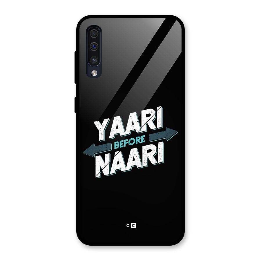 Yaari Naari Glass Back Case for Galaxy A30s
