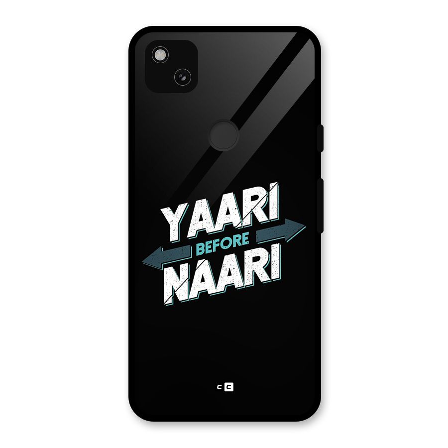 Yaari Naari Glass Back Case for Google Pixel 4a