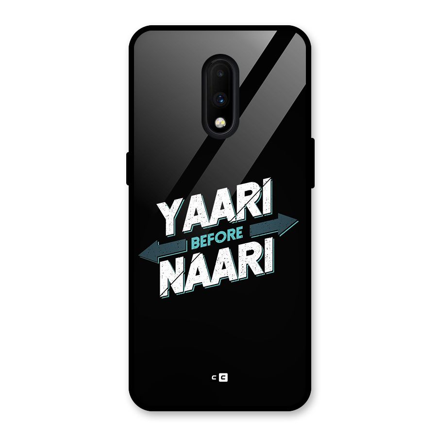 Yaari Naari Glass Back Case for OnePlus 7