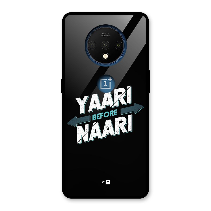 Yaari Naari Glass Back Case for OnePlus 7T