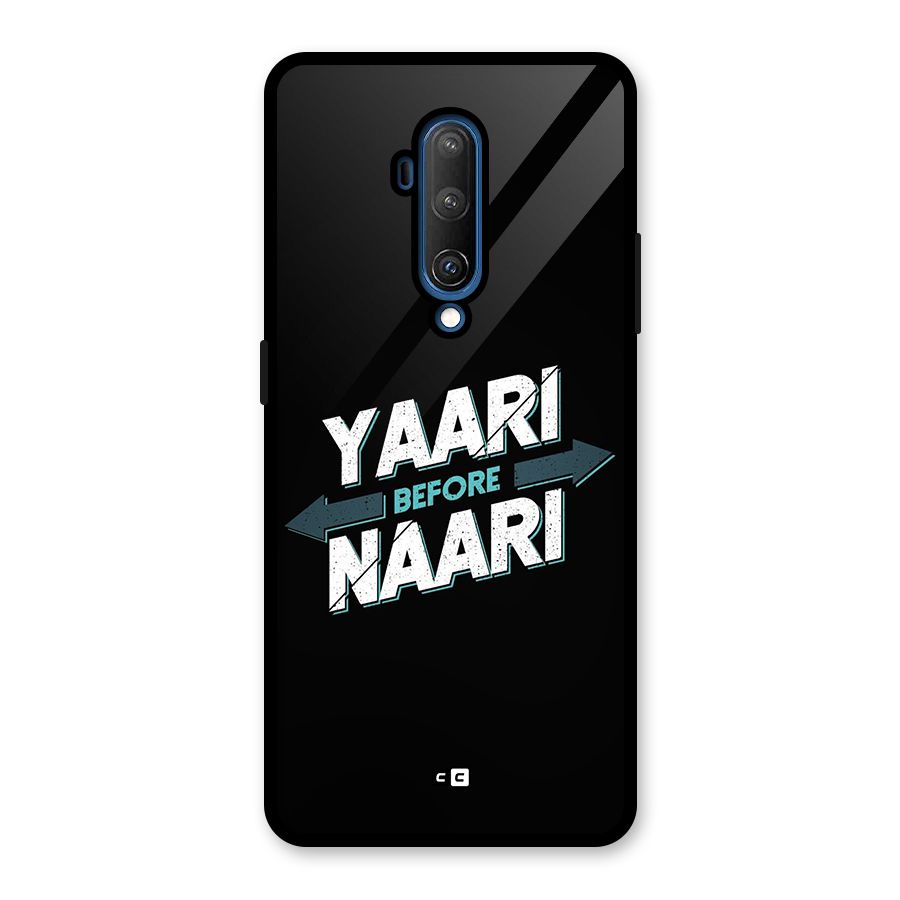 Yaari Naari Glass Back Case for OnePlus 7T Pro