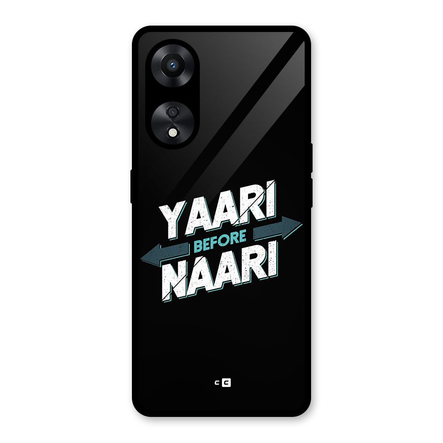 Yaari Naari Glass Back Case for Oppo A78
