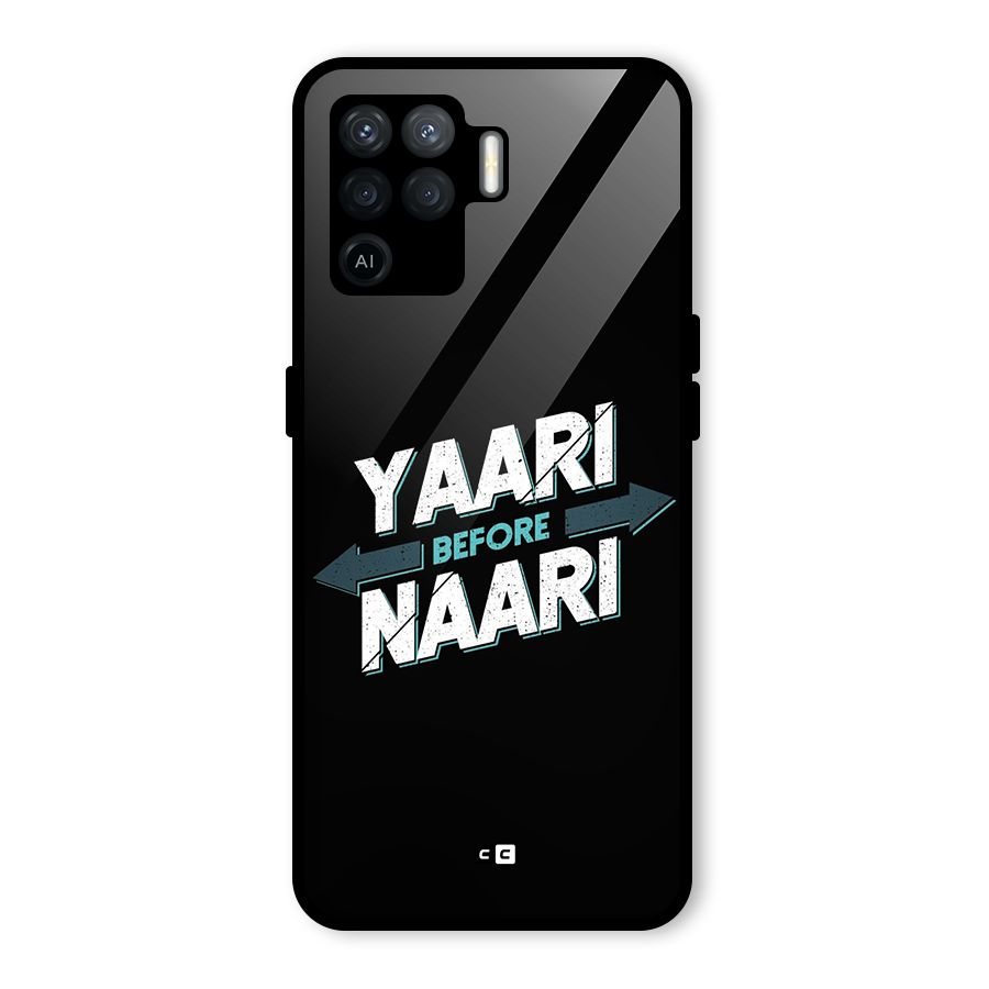 Yaari Naari Glass Back Case for Oppo F19 Pro