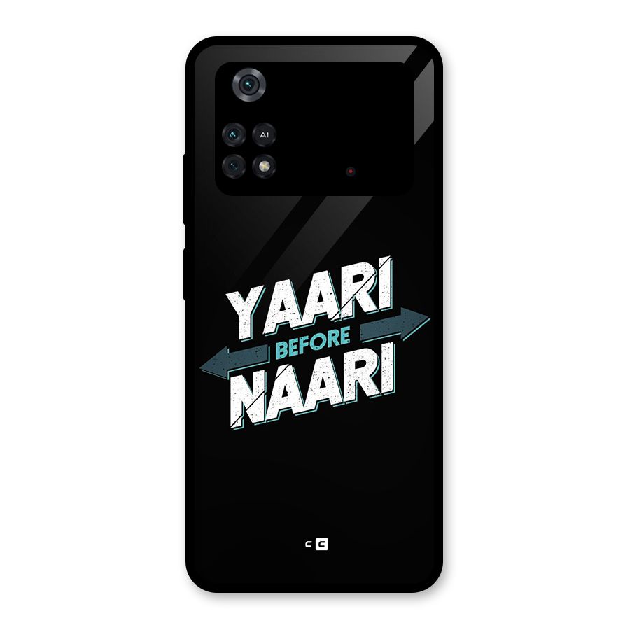 Yaari Naari Glass Back Case for Poco M4 Pro 4G