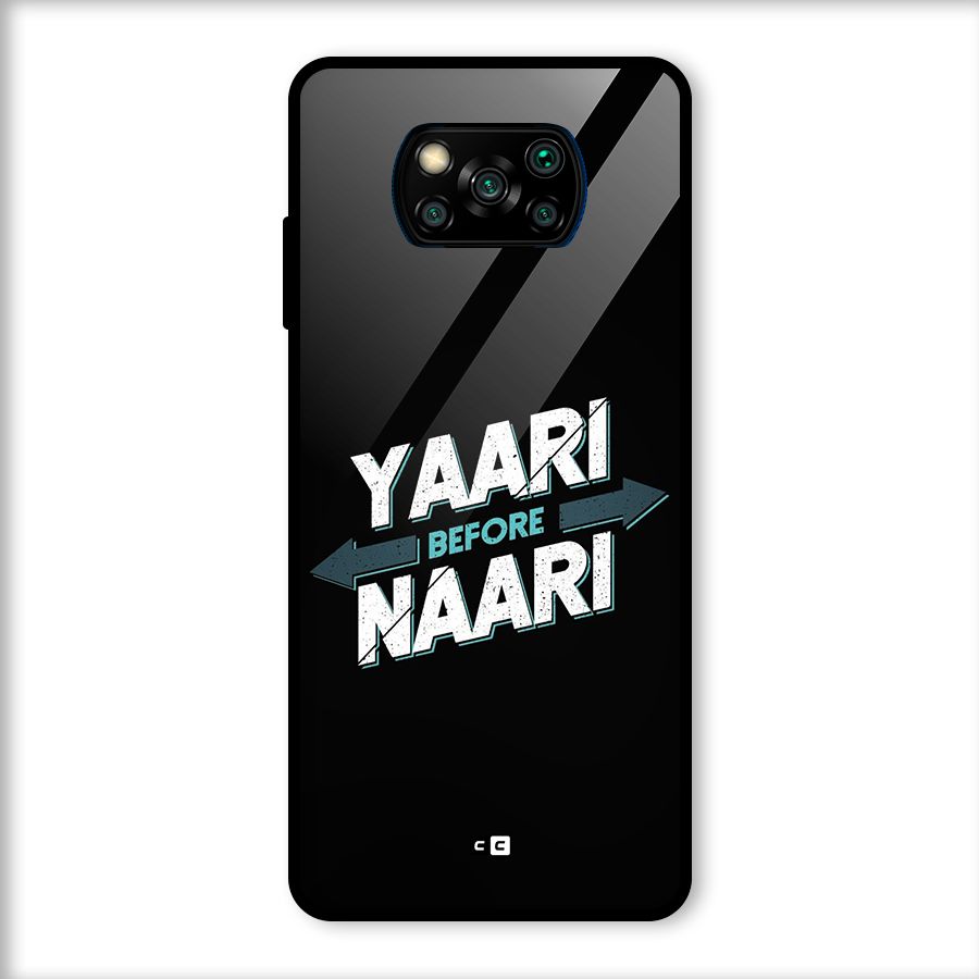Yaari Naari Glass Back Case for Poco X3