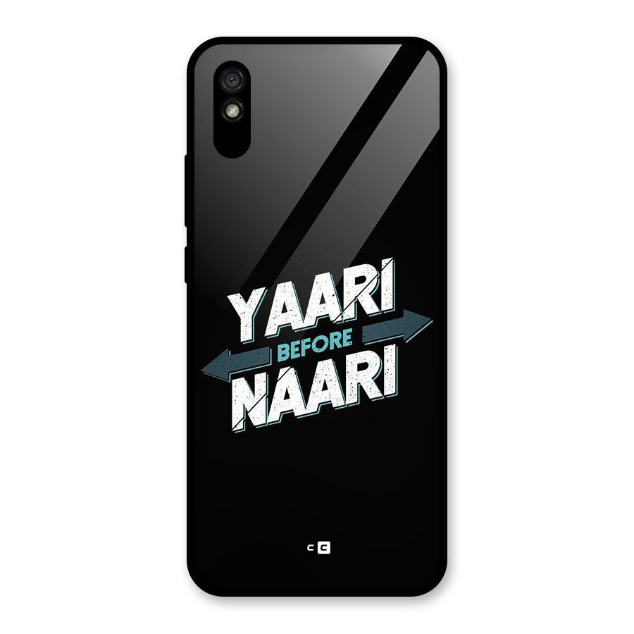 Yaari Naari Glass Back Case for Redmi 9A