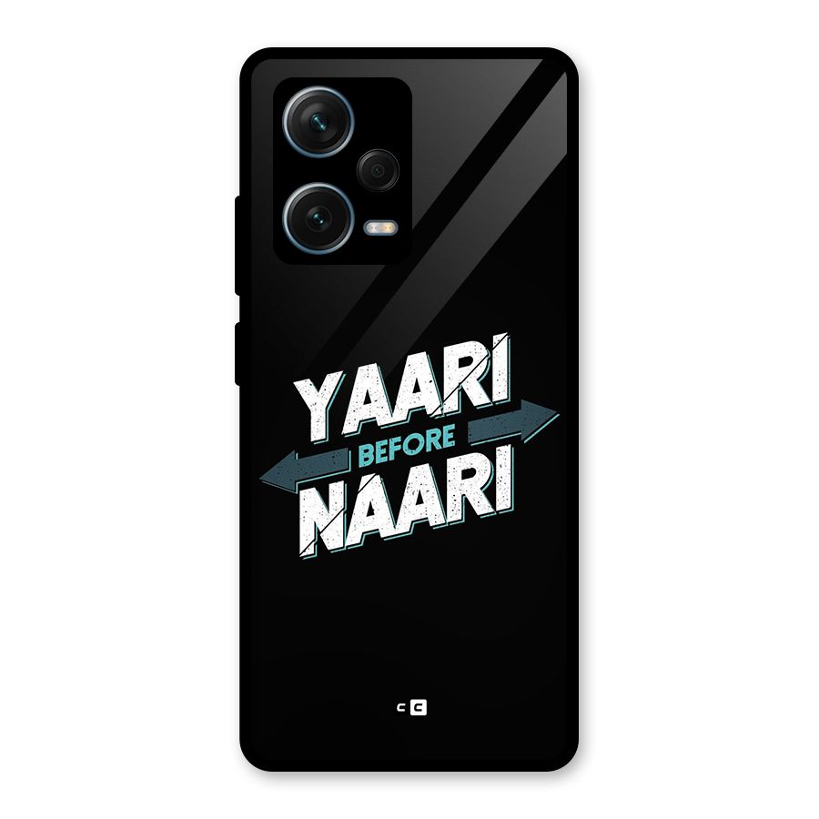 Yaari Naari Glass Back Case for Redmi Note 12 Pro Plus 5G