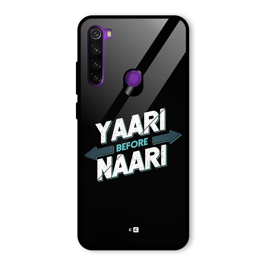 Yaari Naari Glass Back Case for Redmi Note 8
