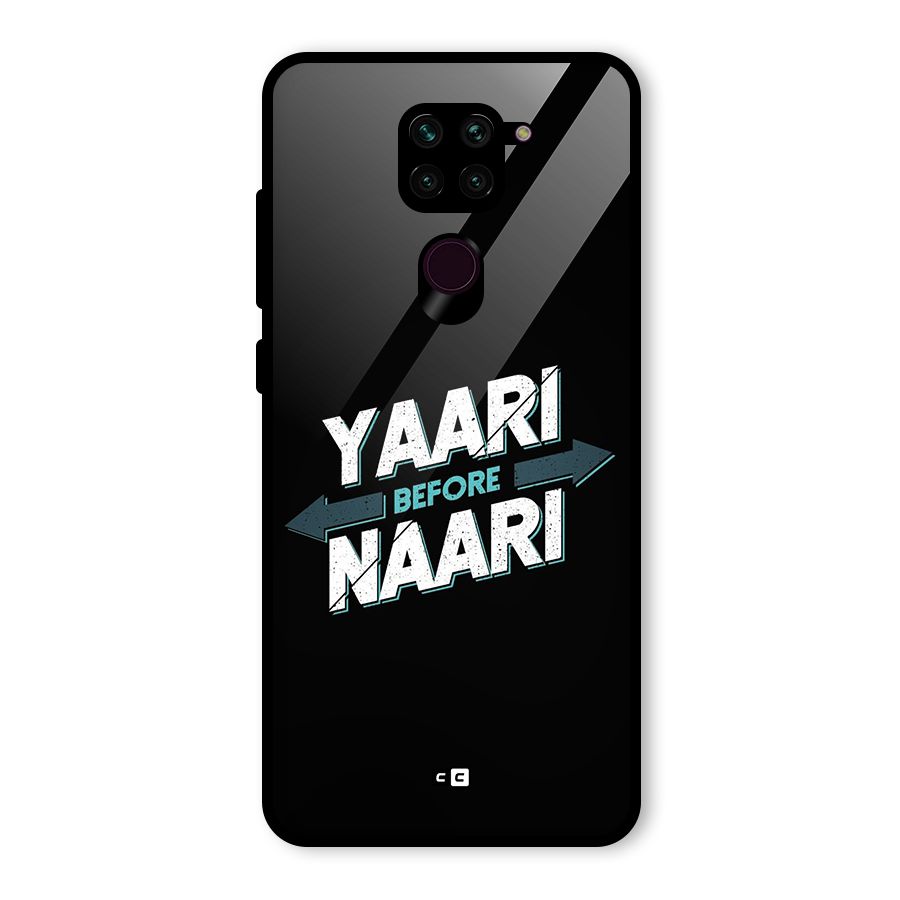 Yaari Naari Glass Back Case for Redmi Note 9