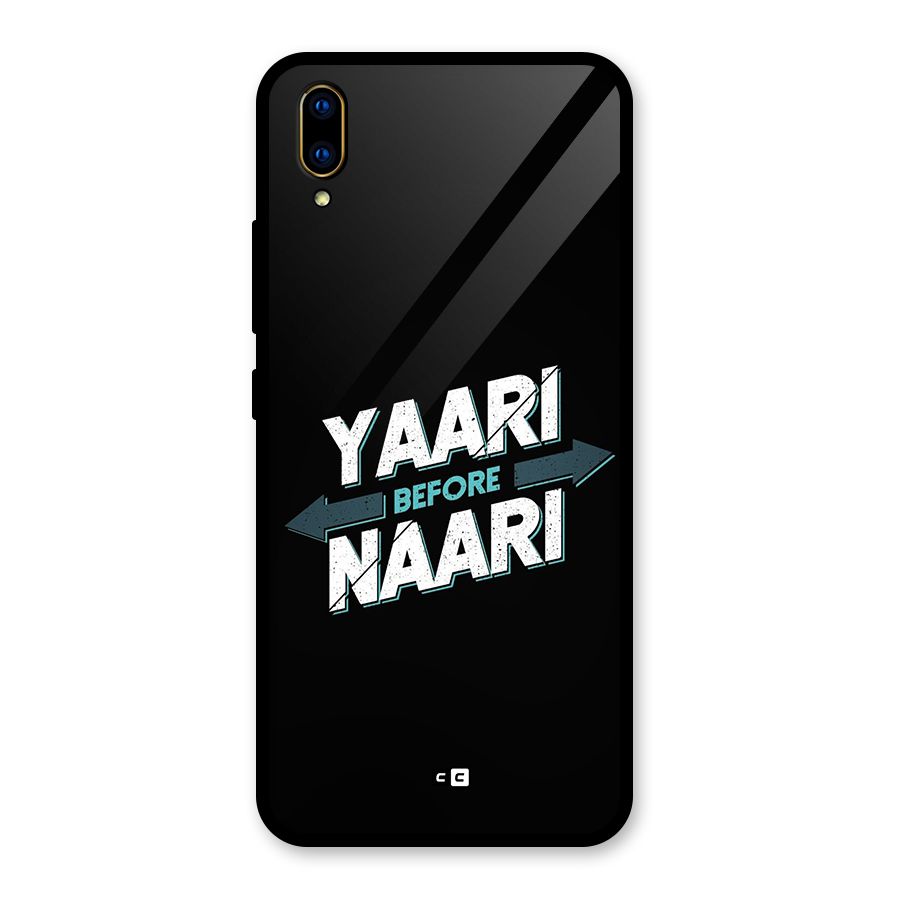 Yaari Naari Glass Back Case for Vivo V11 Pro