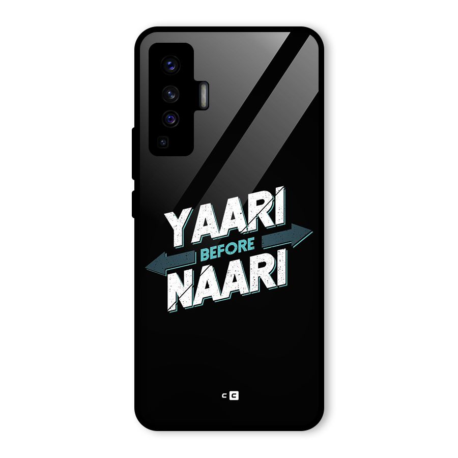 Yaari Naari Glass Back Case for Vivo X50