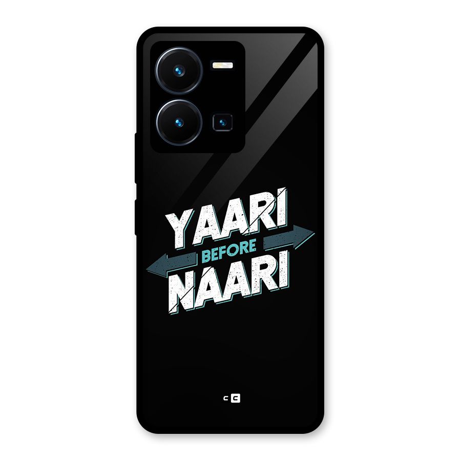 Yaari Naari Glass Back Case for Vivo Y35