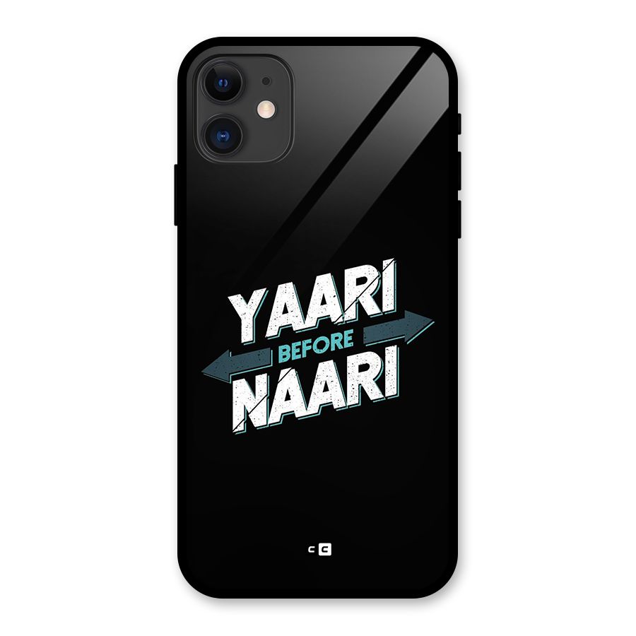 Yaari Naari Glass Back Case for iPhone 11