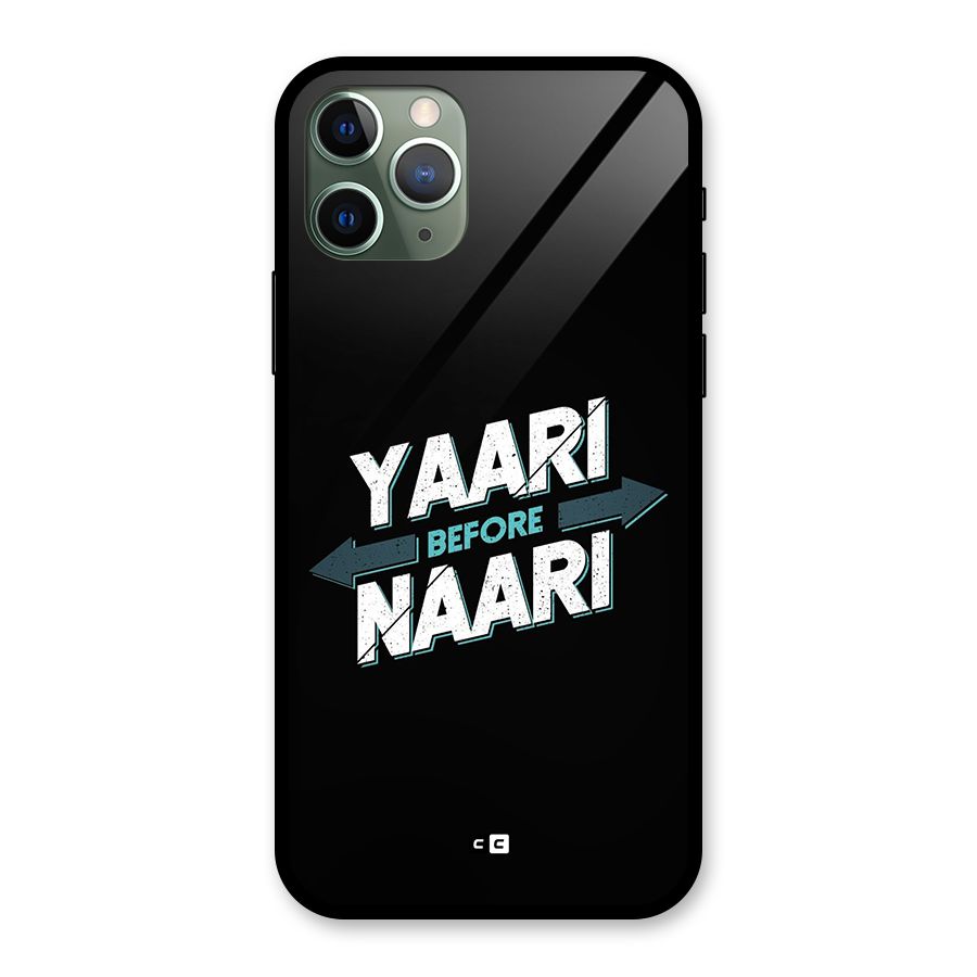 Yaari Naari Glass Back Case for iPhone 11 Pro