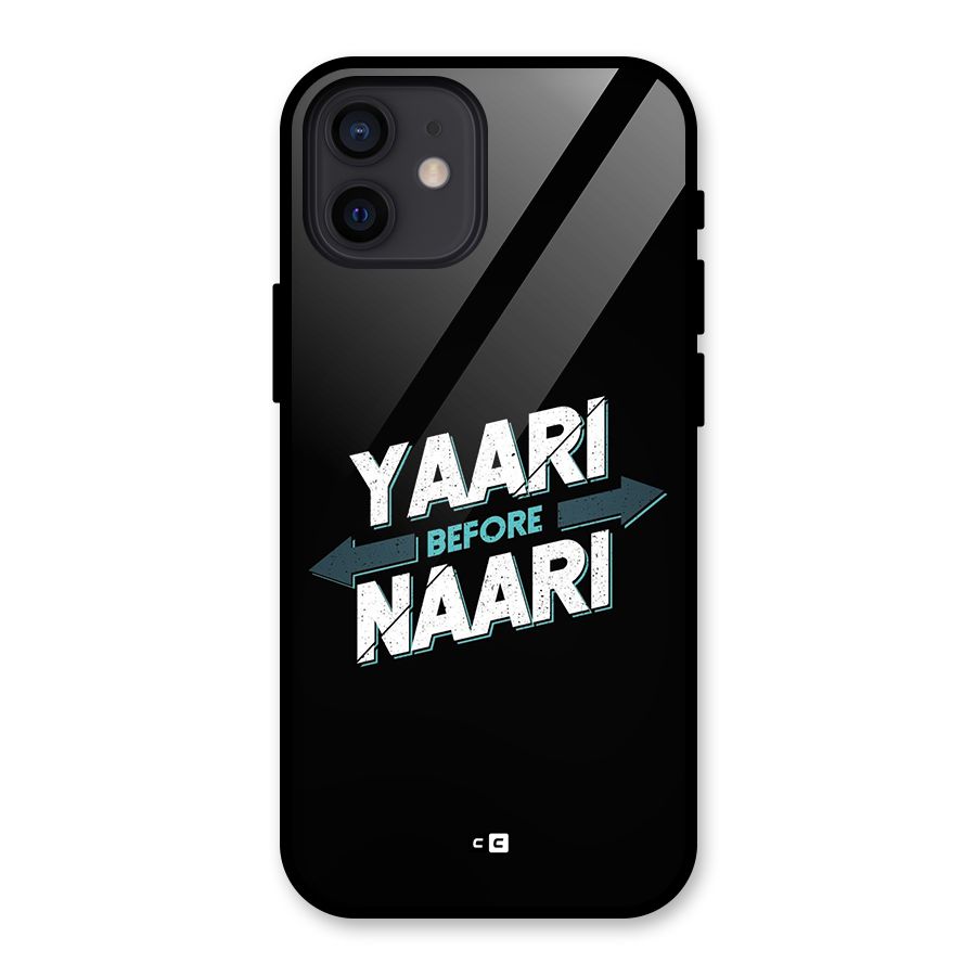 Yaari Naari Glass Back Case for iPhone 12