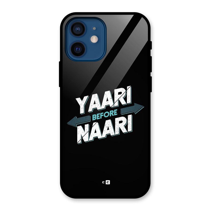 Yaari Naari Glass Back Case for iPhone 12 Mini