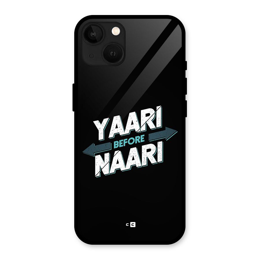 Yaari Naari Glass Back Case for iPhone 13
