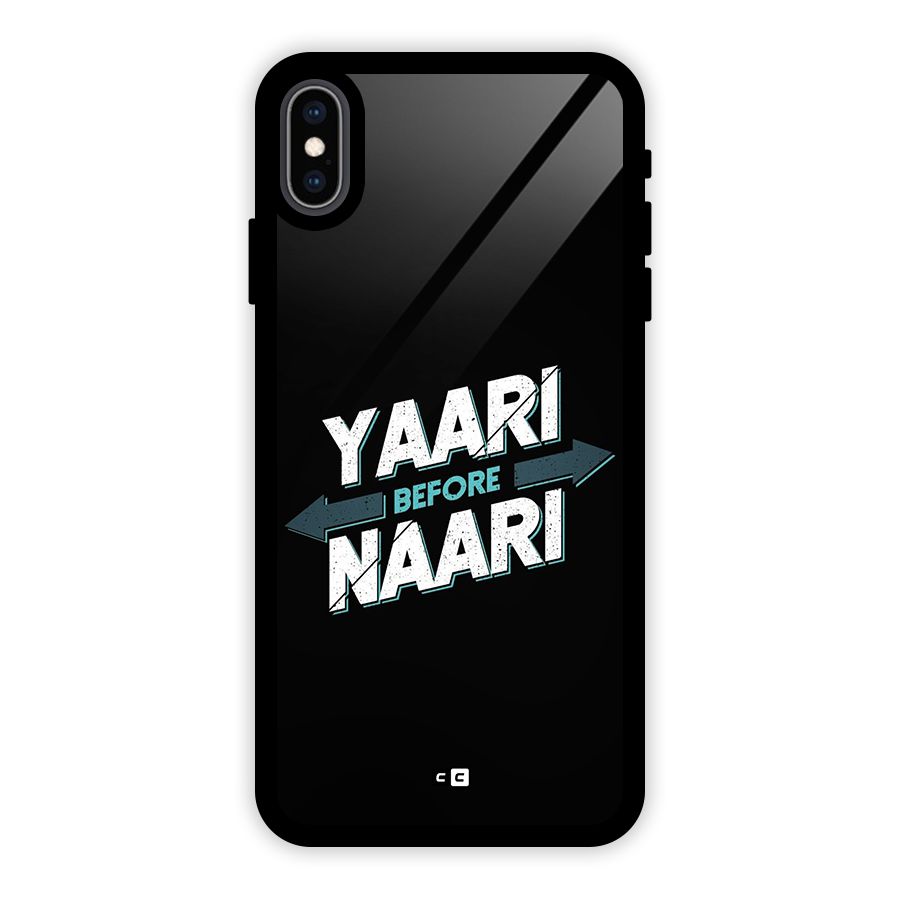 Yaari Naari Glass Back Case for iPhone XS Max