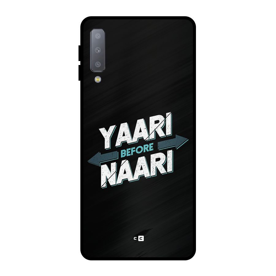 Yaari Naari Metal Back Case for Galaxy A7 (2018)