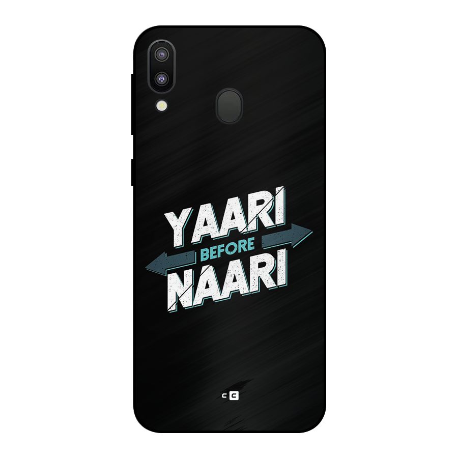 Yaari Naari Metal Back Case for Galaxy M20