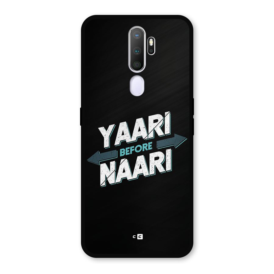 Yaari Naari Metal Back Case for Oppo A5 (2020)