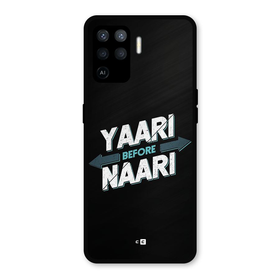 Yaari Naari Metal Back Case for Oppo F19 Pro