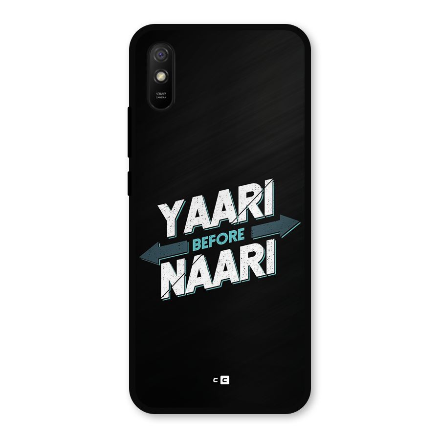 Yaari Naari Metal Back Case for Redmi 9a